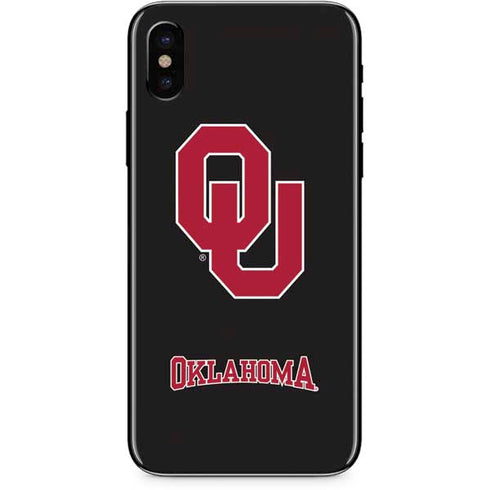 University of Oklahoma Sooners Black iPhone XS Skin