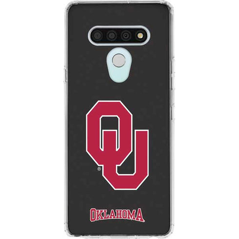 University of Oklahoma Sooners Black LG Stylo 6 Clear Case