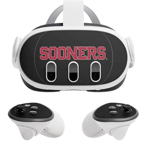 University of Oklahoma Sooners Black Meta Quest 3 Skin