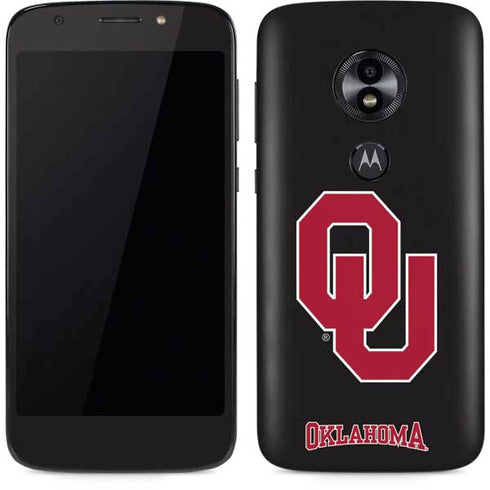 University of Oklahoma Sooners Black Moto E5 Play Skin