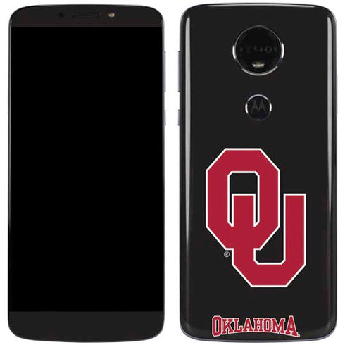 University of Oklahoma Sooners Black Moto E5 Plus Skin