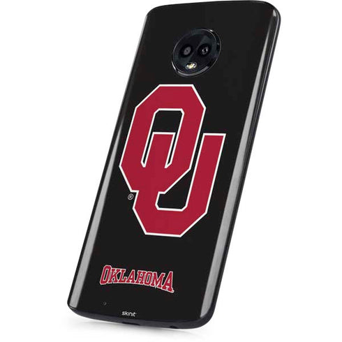 University of Oklahoma Sooners Black Moto G6 Skin