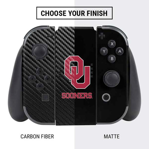 University of Oklahoma Sooners Black Nintendo Switch Bundle Skin