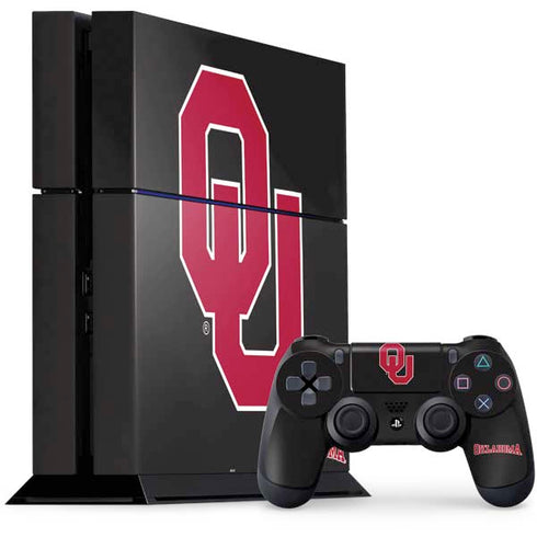 University of Oklahoma Sooners Black PS4 Console and Controller Bundle Skin