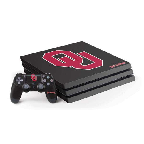 University of Oklahoma Sooners Black PS4 Pro Bundle Skin