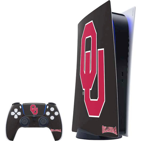 University of Oklahoma Sooners Black PS5 Digital Edition Bundle Skin