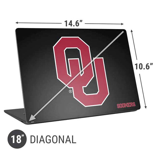 University of Oklahoma Sooners Black Universal Laptop 18in (14.6 x 10.6in) Skin