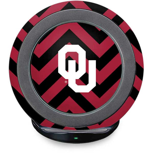 University of Oklahoma Sooners Chevron Fast Charge Wireless Charging Stand Skin
