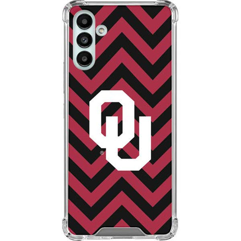 University of Oklahoma Sooners Chevron Galaxy A13 5G Clear Case