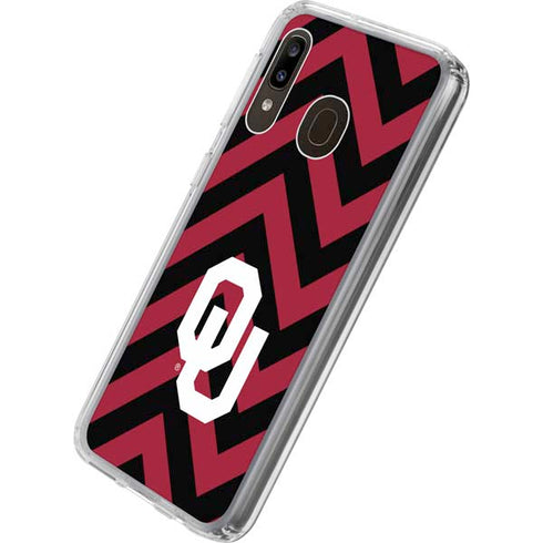 University of Oklahoma Sooners Chevron Galaxy A20 Clear Case