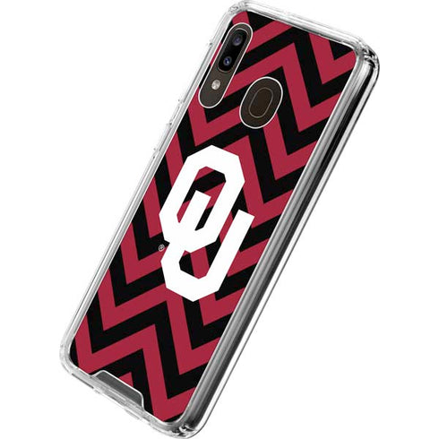 University of Oklahoma Sooners Chevron Galaxy A30 Clear Case