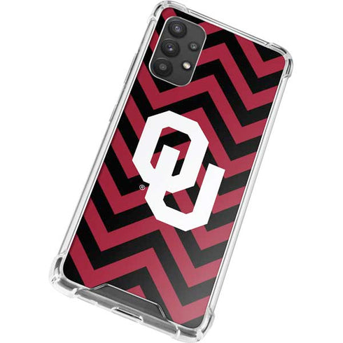 University of Oklahoma Sooners Chevron Galaxy A32 5G Clear Case