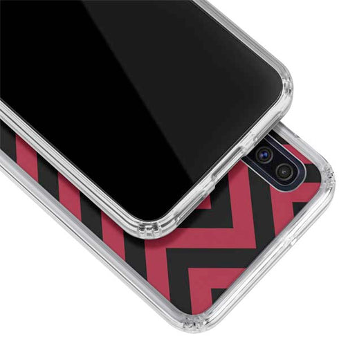 University of Oklahoma Sooners Chevron Galaxy A50 Clear Case
