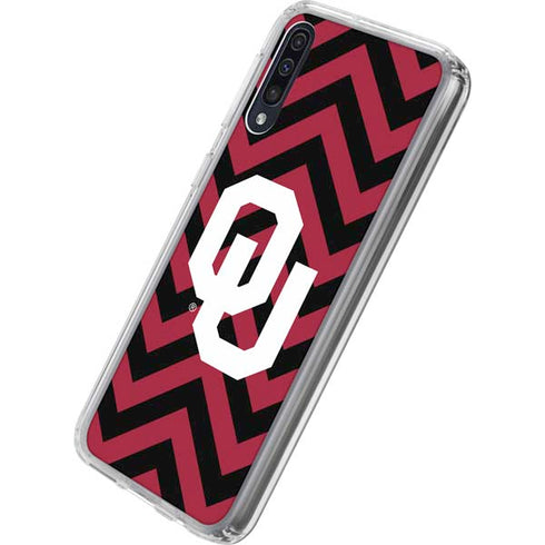 University of Oklahoma Sooners Chevron Galaxy A50 Clear Case