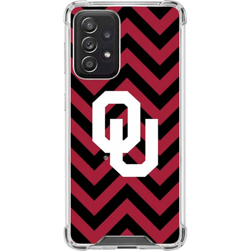 University of Oklahoma Sooners Chevron Galaxy A52 5G Clear Case