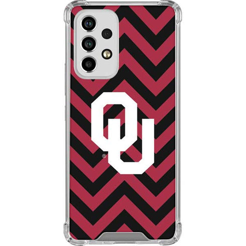University of Oklahoma Sooners Chevron Galaxy A53 5G Clear Case
