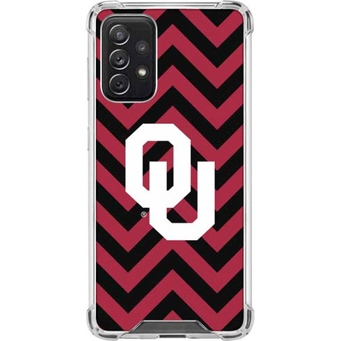 University of Oklahoma Sooners Chevron Galaxy A72 5G Clear Case