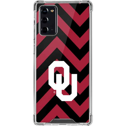University of Oklahoma Sooners Chevron Galaxy Note20 5G Clear Case