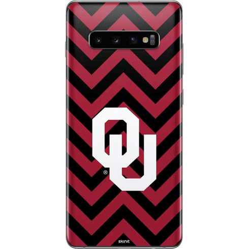 University of Oklahoma Sooners Chevron Galaxy S10 Plus Skin