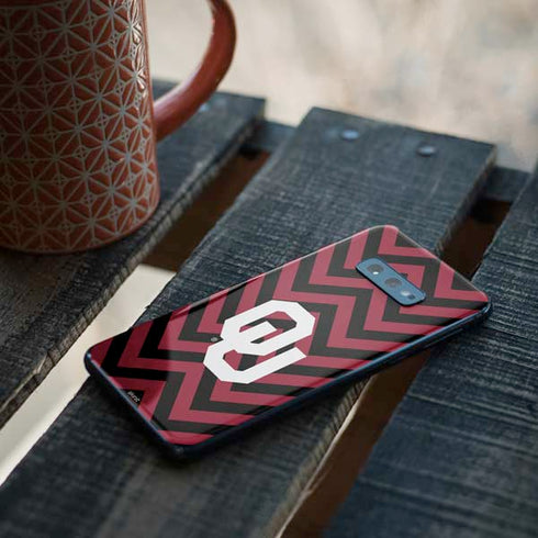 University of Oklahoma Sooners Chevron Galaxy S10e Skin