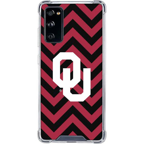 University of Oklahoma Sooners Chevron Galaxy S20 FE Clear Case