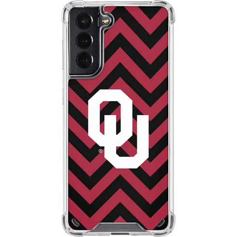 University of Oklahoma Sooners Chevron Galaxy S21 5G Clear Case