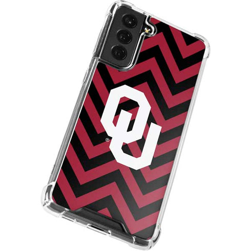 University of Oklahoma Sooners Chevron Galaxy S21 FE Clear Case