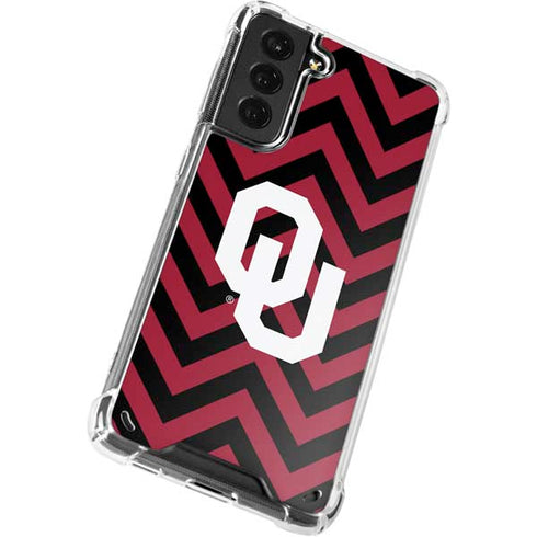 University of Oklahoma Sooners Chevron Galaxy S21 Plus 5G Clear Case