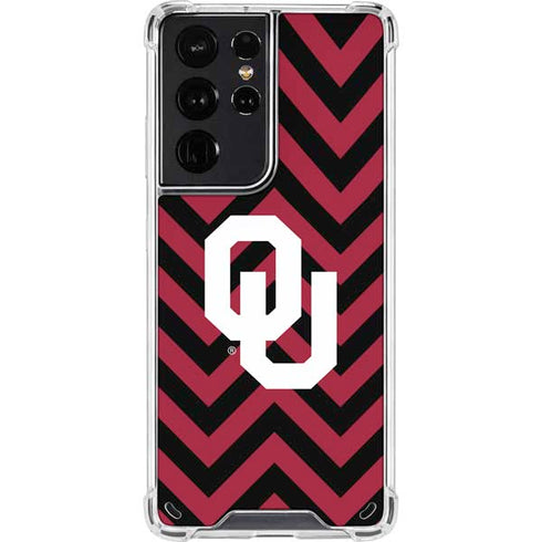 University of Oklahoma Sooners Chevron Galaxy S21 Ultra 5G Clear Case