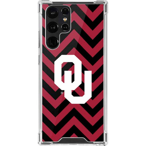 University of Oklahoma Sooners Chevron Galaxy S22 Ultra Clear Case