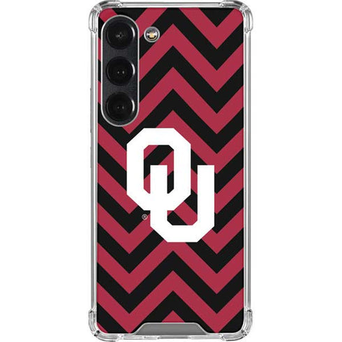 University of Oklahoma Sooners Chevron Galaxy S23 Clear Case