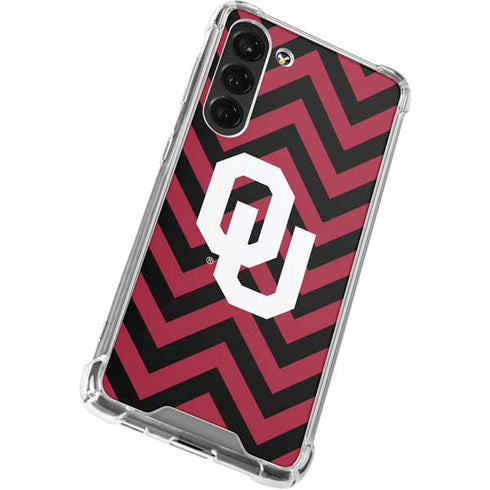 University of Oklahoma Sooners Chevron Galaxy S23 Plus Clear Case