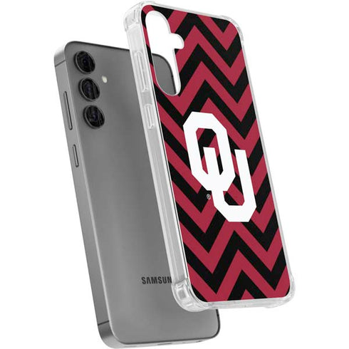 University of Oklahoma Sooners Chevron Galaxy S24 Plus Clear Case