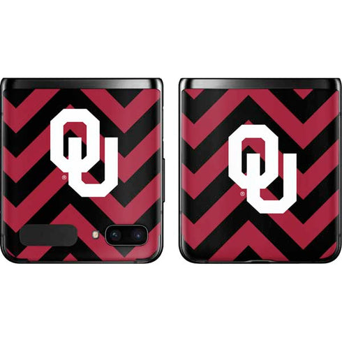 University of Oklahoma Sooners Chevron Galaxy Z Flip Skin