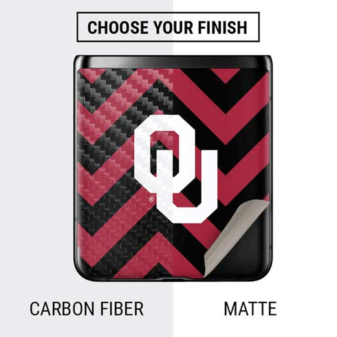 University of Oklahoma Sooners Chevron Galaxy Z Flip Skin