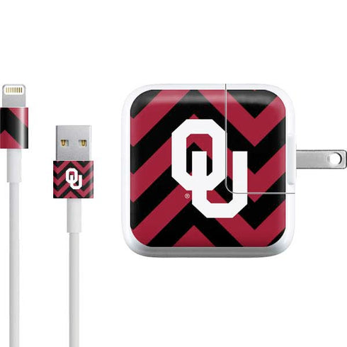 University of Oklahoma Sooners Chevron iPad Charger (10W USB) Skin