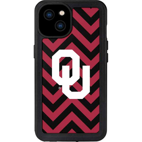 University of Oklahoma Sooners Chevron iPhone 15 Plus Waterproof Case