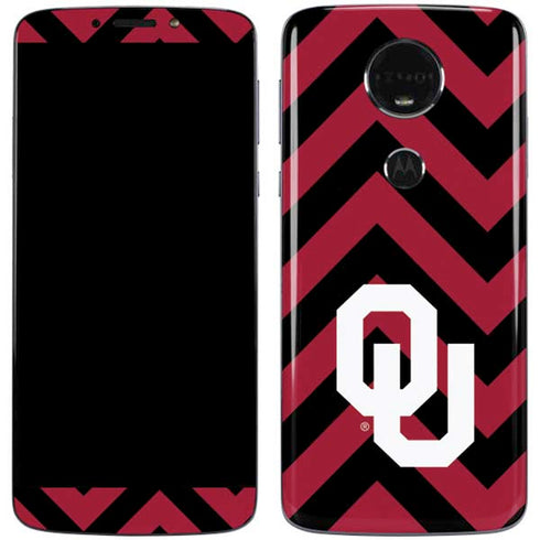 University of Oklahoma Sooners Chevron Moto E5 Plus Skin