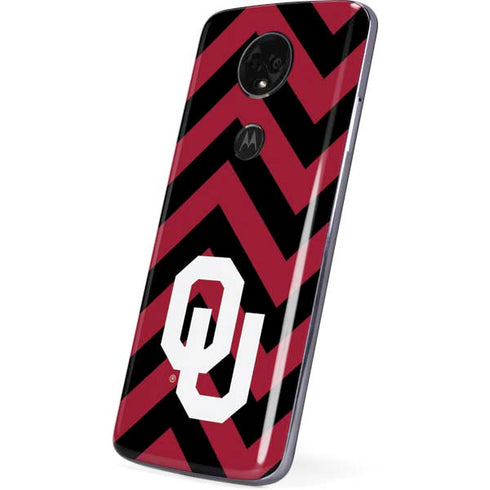 University of Oklahoma Sooners Chevron Moto E5 Plus Skin