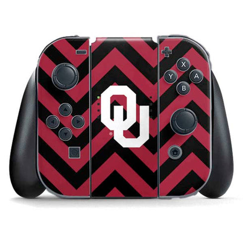 University of Oklahoma Sooners Chevron Nintendo Switch (2017-2021) Joy-Con Controller Skin