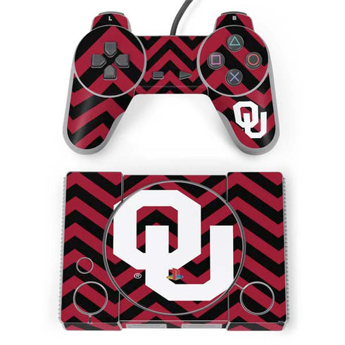 University of Oklahoma Sooners Chevron PlayStation Classic Bundle Skin