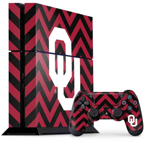 University of Oklahoma Sooners Chevron PS4 Console and Controller Bundle Skin