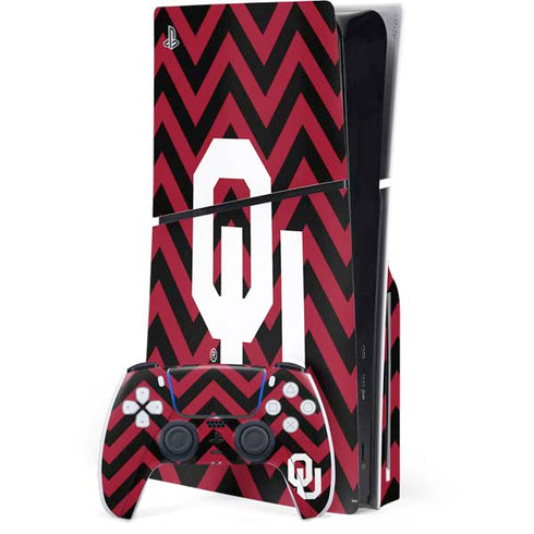 University of Oklahoma Sooners Chevron PS5 Slim Disk Bundle Skin