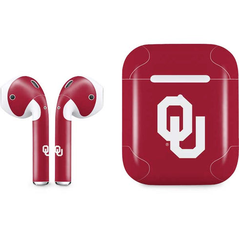 University of Oklahoma Sooners Cracked Apple AirPods 2 Skin