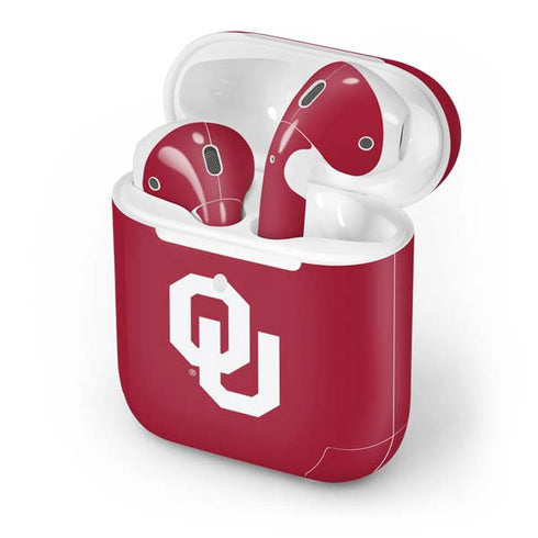 University of Oklahoma Sooners Cracked Apple AirPods 2 Skin