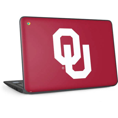 University of Oklahoma Sooners Cracked HP Chromebook Skin