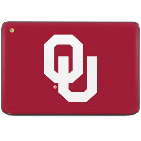 University of Oklahoma Sooners Cracked HP Chromebook Skin