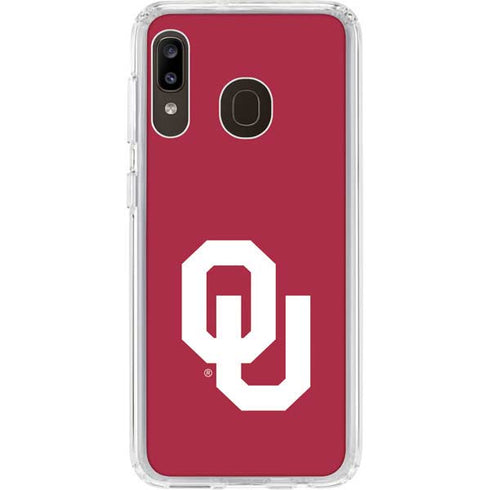 University of Oklahoma Sooners Cracked Galaxy A20 Clear Case