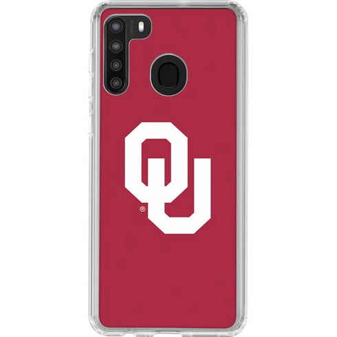 University of Oklahoma Sooners Cracked Galaxy A21 Clear Case