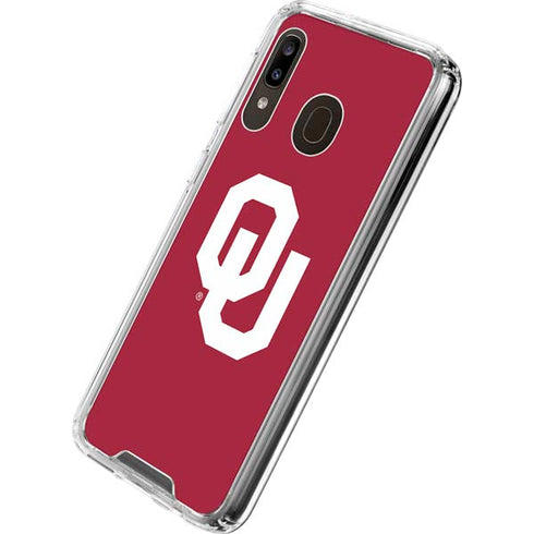 University of Oklahoma Sooners Cracked Galaxy A30 Clear Case